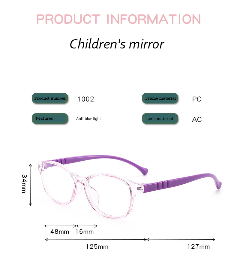 Mắt Kính Gọng Kim Loại Chống Ánh Sáng Xanh Cho Bé