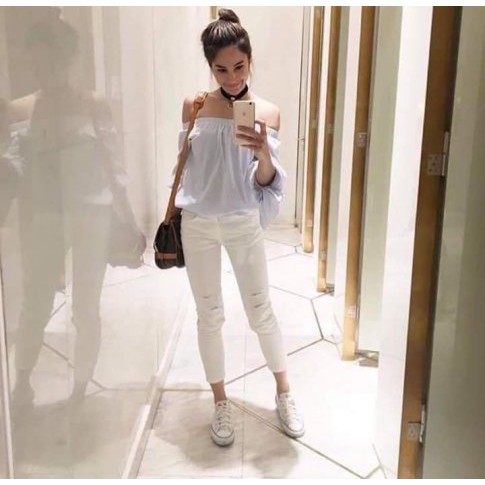 Lenkapas - Quần kaki rách cá tính - 2 màu: đen/trắng | BigBuy360 - bigbuy360.vn