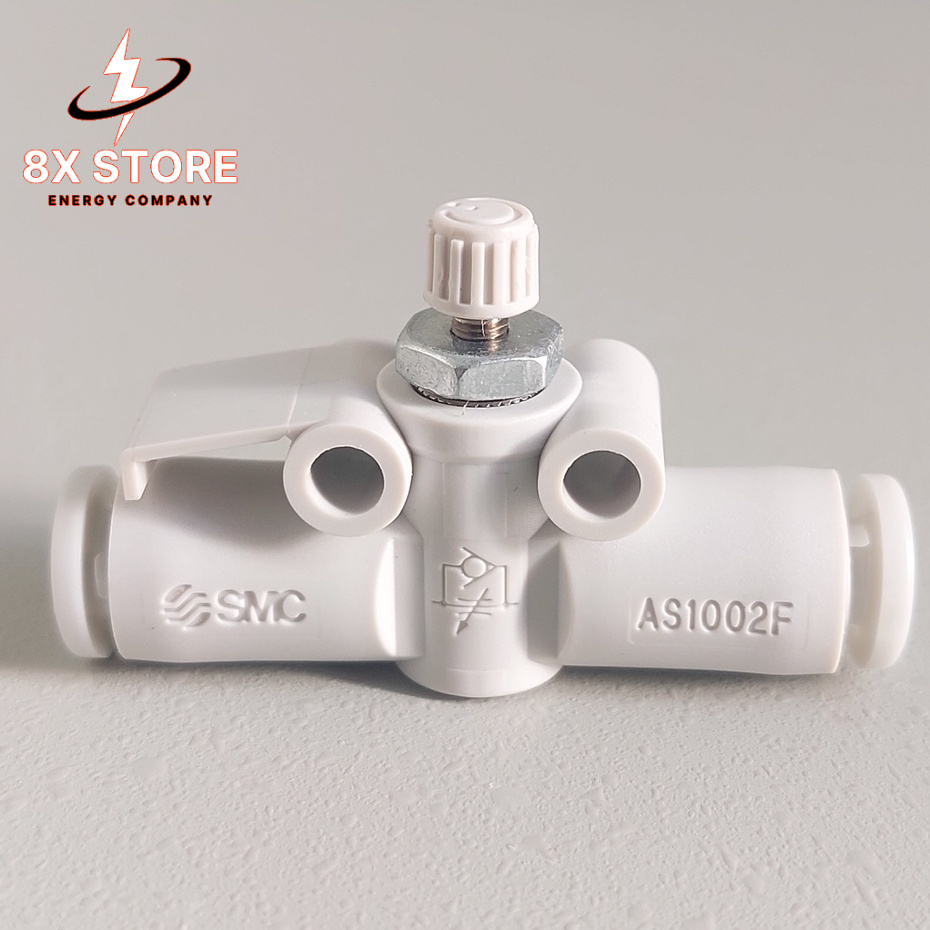 Van tiết lưu SMC AS1002F-04 hai đầu cắm nhanh ống Phi 4