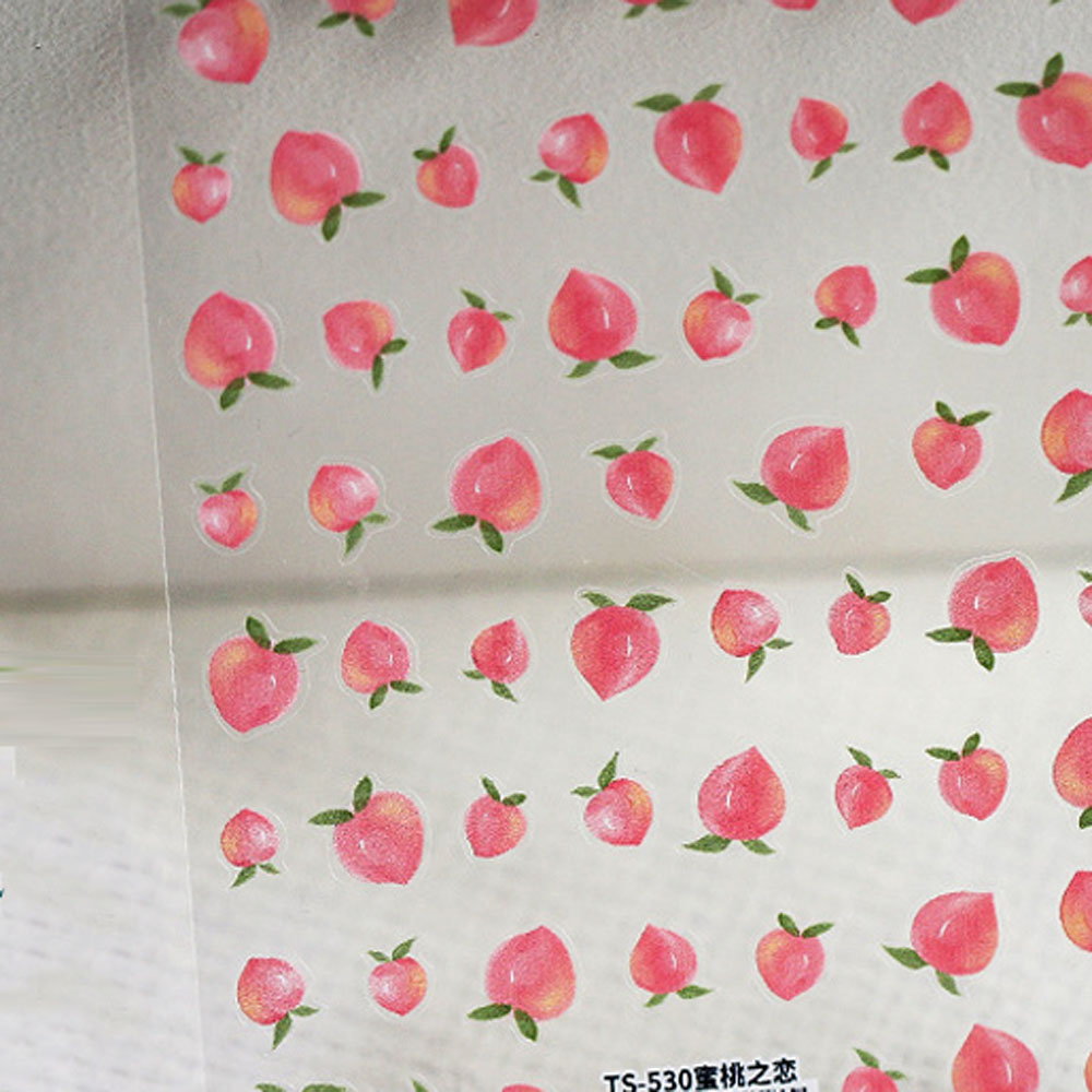 Hình dán trang trí móng tay họa tiết hoa anh đào 3D 5D xinh xắn dễ thương