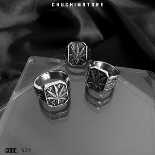 [Mã SKAMCLU8 giảm 10% cho đơn từ 100K] Nhẫn bạc nam họa tiết lá cây phong cách hiphop thời thượng