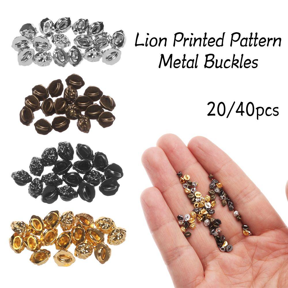 Set 20 / 40 Nút Áo Mini Hình Sư Tử Dễ Thương Trang Trí Cho Búp Bê