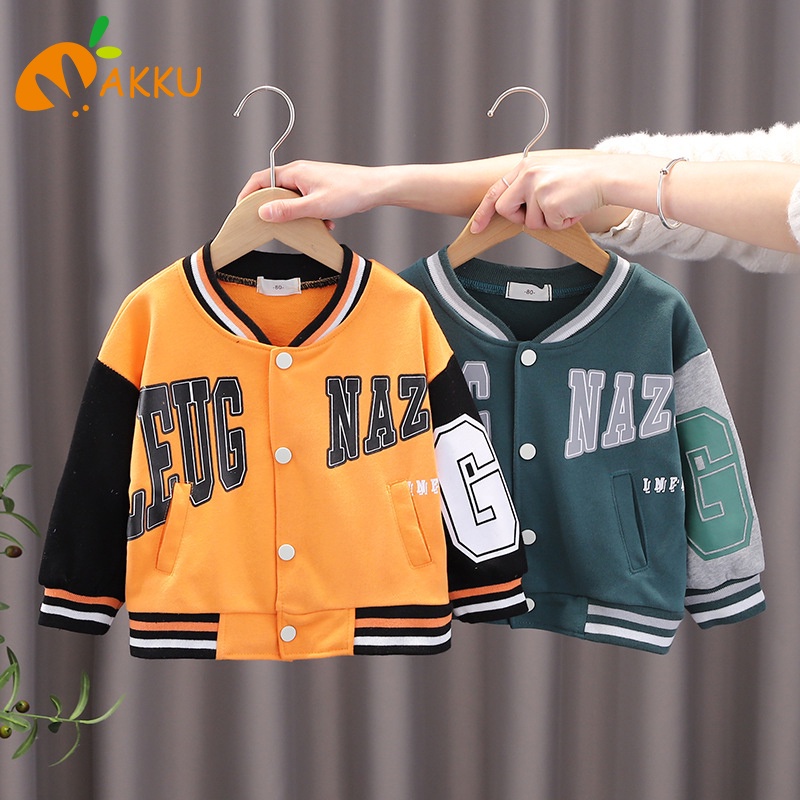 Áo Khoác Bóng Chày Thời Trang Xuân Thu Năng Động Cho Bé Trai