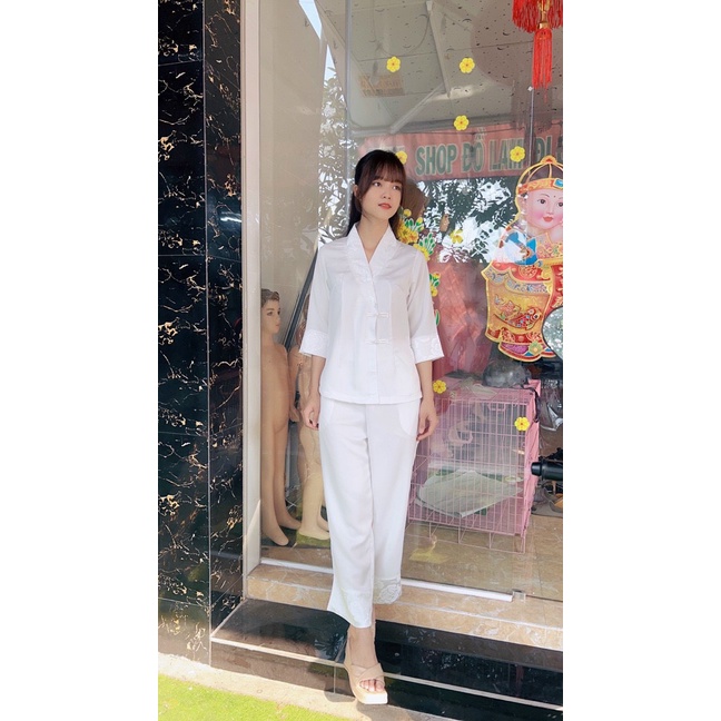 Đồ Lam Đi Chùa #Mẫu Đồ Lam Hầu Đồng# Quần Áo Nữ