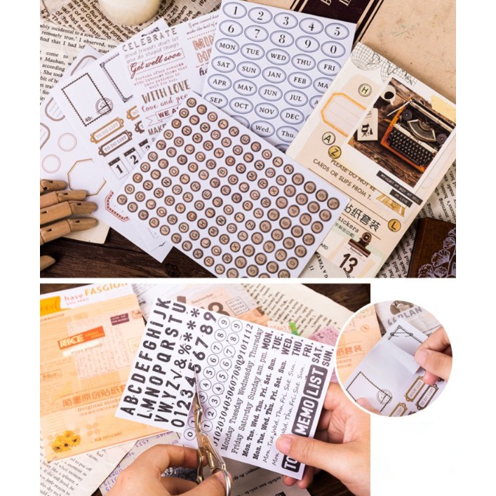 Sticker tiện ích trang trí scrapbook, sổ tay planner,.. ( 022 )