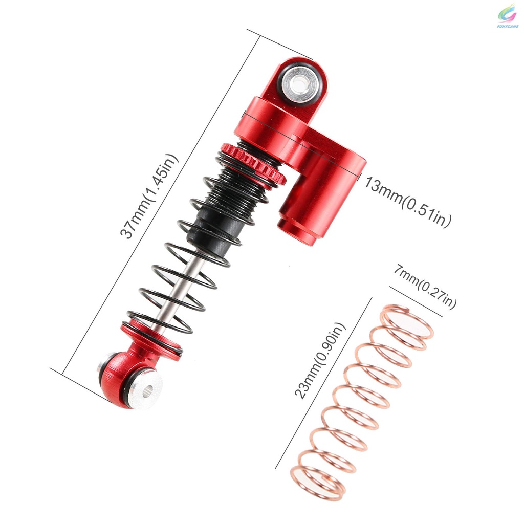 Set 4 Lò Xo Giảm Sốc Bằng Hợp Kim Nhôm Cho Xe Điều Khiển Từ Xa Axial Scx24 Axi90081 Axi00001 Axi00002 Rc 1: 24