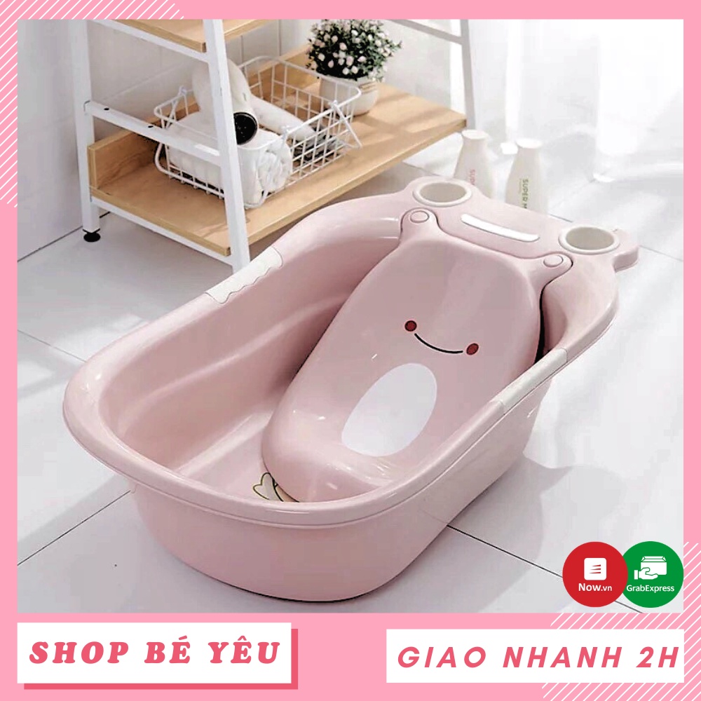 Chậu tắm em bé  𝑭𝒓𝒆𝒆𝒔𝒉𝒊𝒑  Chậu tắm ếch cao cấp cho bé màu hồng