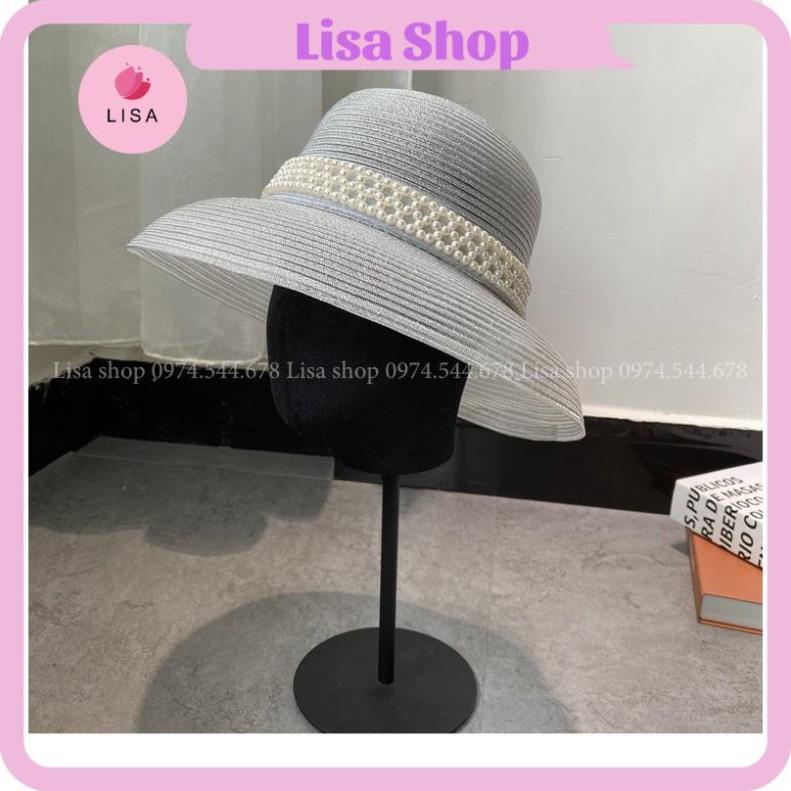 [FREESHIP- HÀNG CAO CẤP] Mũ cói, nón cói đi biển thời trang cao cấp, dáng chuông đèn lồng thả dáng cực đẹp Lisa, mẫu M4