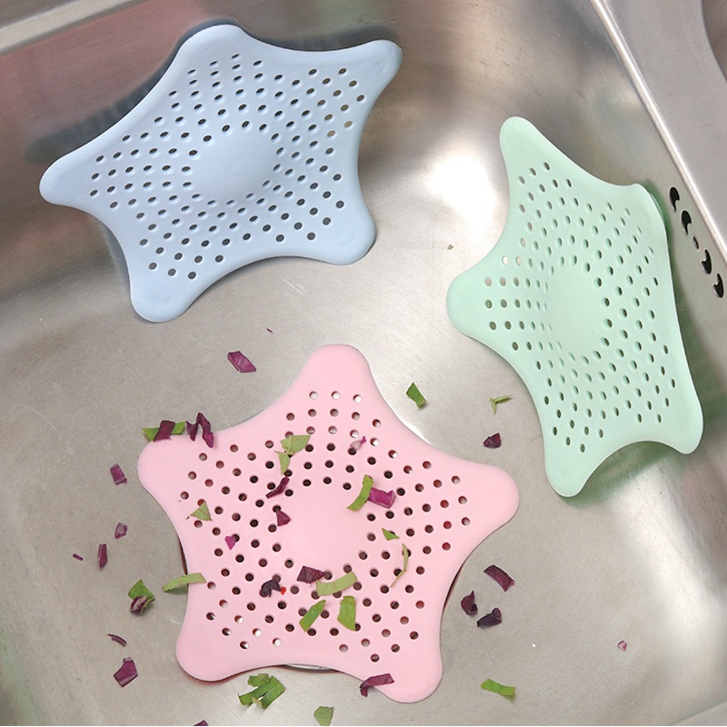 Nắp Đậy Cống Thoát Nước Bồn Rửa Chén / Nhà Tắm Bằng Silicone Hình Ngôi Sao