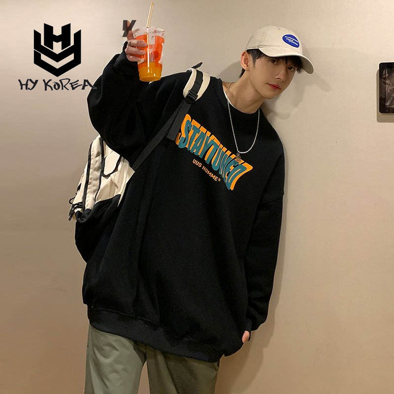 Áo Sweater Nam Nữ HY KOREA Chất Nỉ Bông Dày Dặn Form Rộng Freesize Unisex Staytuned 309
