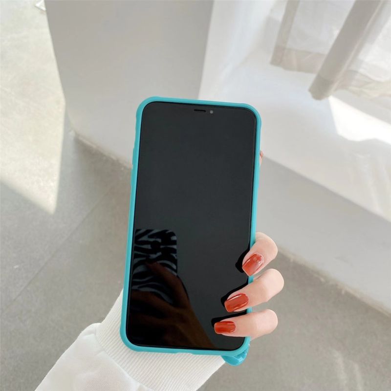 Ốp điện thoại in họa tiết chữ có dây đeo dành cho iPhone 12pro Max 11 Pro Max X XS XR XSMAX 7 8 Plus