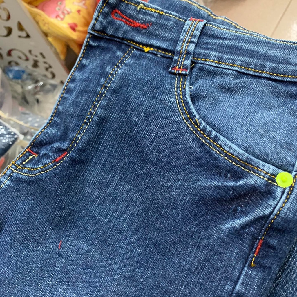 Quần Jeans dài bé trai size đại mặc đi học, đi chơi, hàng VNXK chất Jeans mềm, co giãn tốt