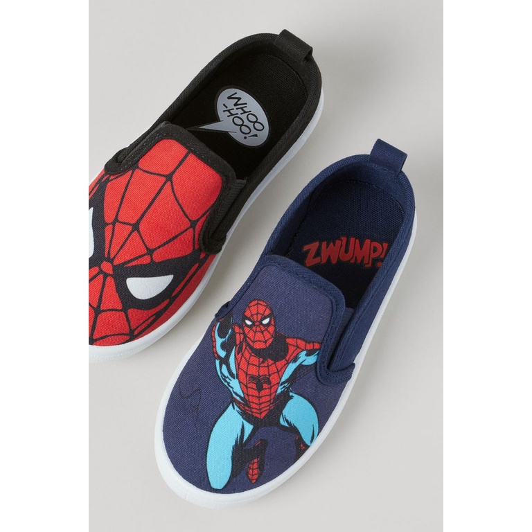 Set 2 đôi giày slip on spider man HM H&amp;M_hàng chính hãng authentic