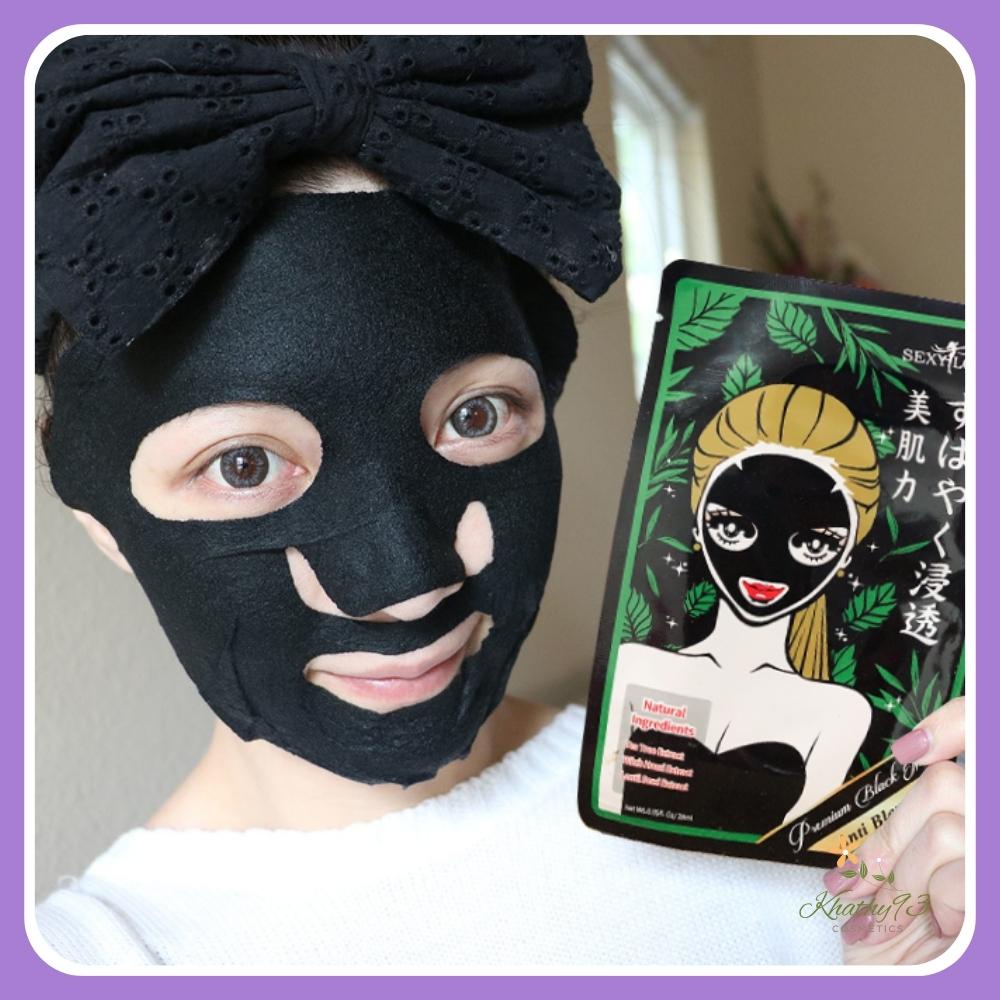 Mặt Nạ Tràm Trà Sexylook Tea Tree Anti Bleshmish Black Facial Mask Hộp 5 Miếng