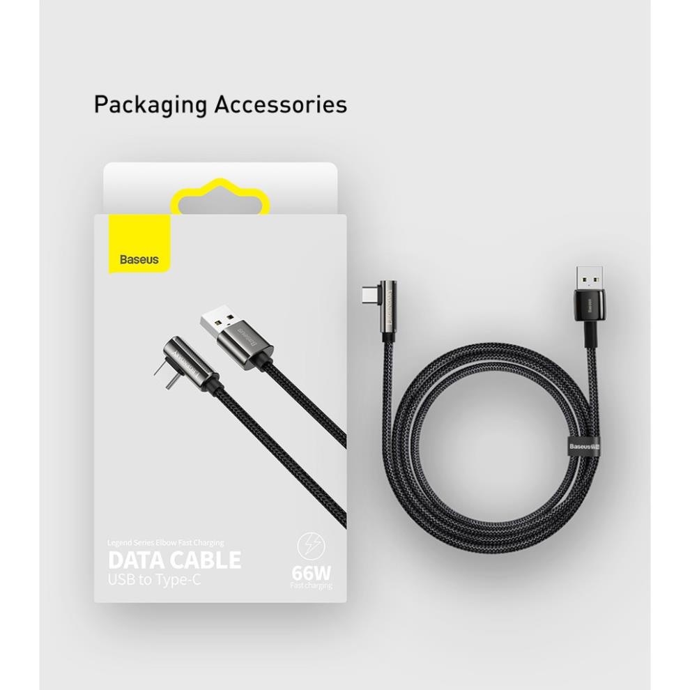 Cáp sạc nhanh Baseus USB 3.0 Type C 6A 66W cho điện thoại Huawei P40 P30 Mate 40 30 Pro_TOPBUY24HMall