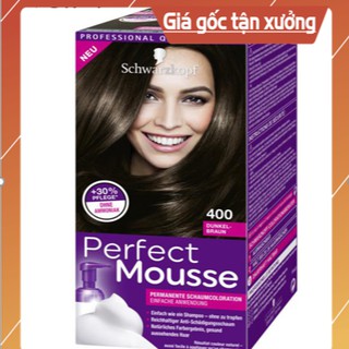 Thuốc nhuộm tóc dạng bọt kem SHWARZKOPF PERFECT MOUSE 400 màu nâu trầm