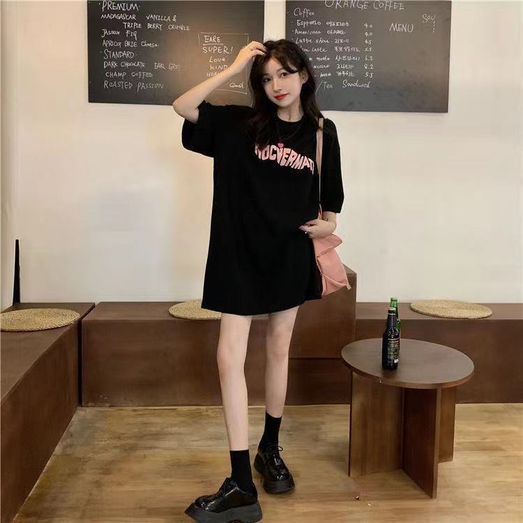 Summer student's best friend large casual fashion versatile short sleeved T-shirt + Half skirt net red two-piece suit women's fashion