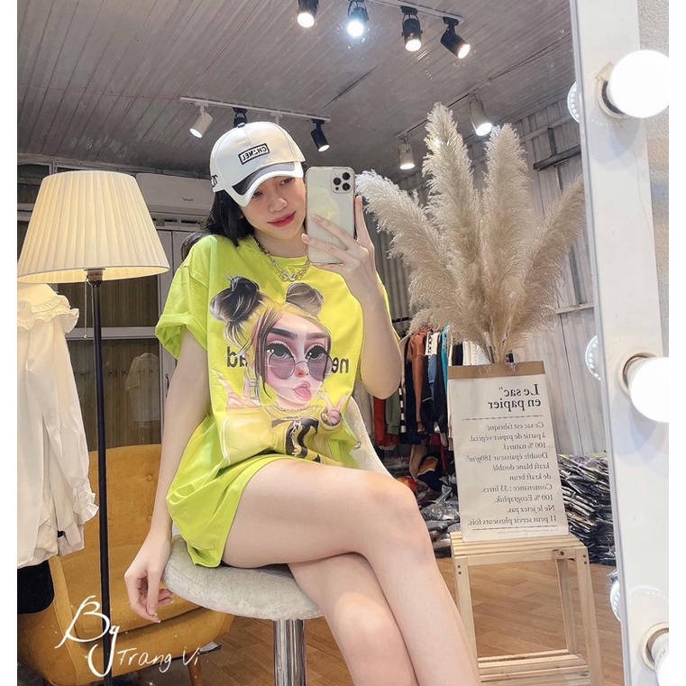 ÁO PHÔNG IN HÌNH CÔ GÁI DÁNG RỘNG CÁC MÀU HOT HIT SIÊU ĐẸP