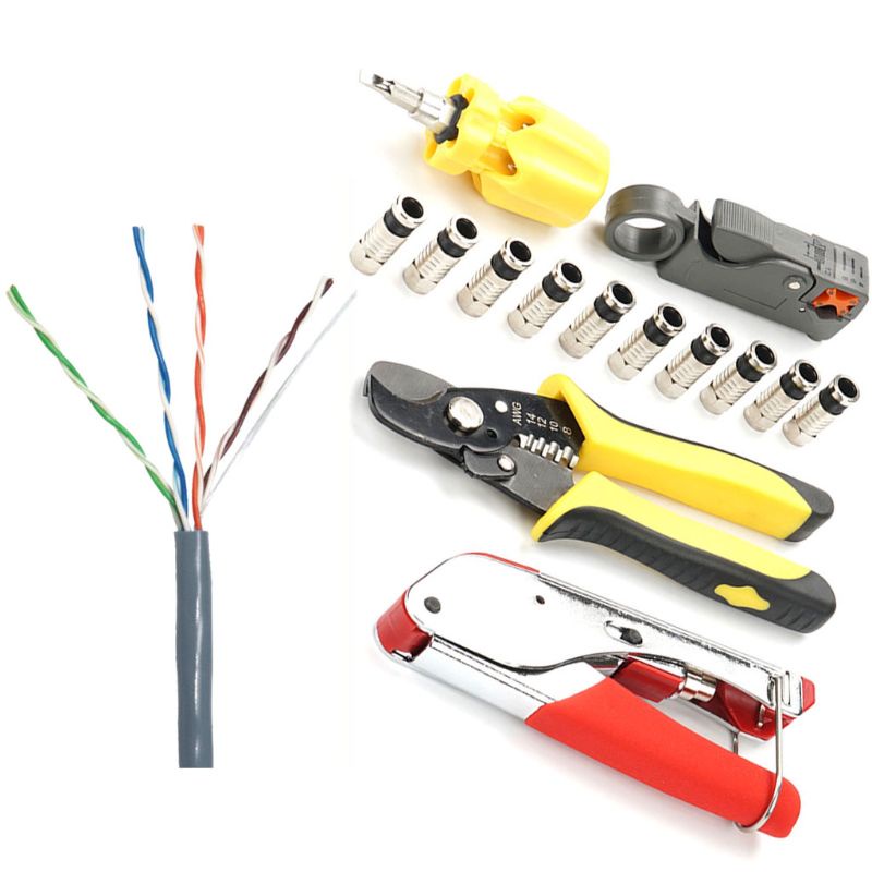 1 Bộ Kìm Cắt Dây Cáp Đồng Trục RG6 / RG59