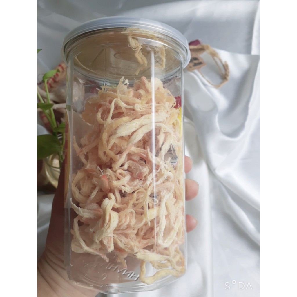 Khô mực hấp dừa xé sợi 200gr kèm tương ớt, ăn vặt Hà Nội | BigBuy360 - bigbuy360.vn