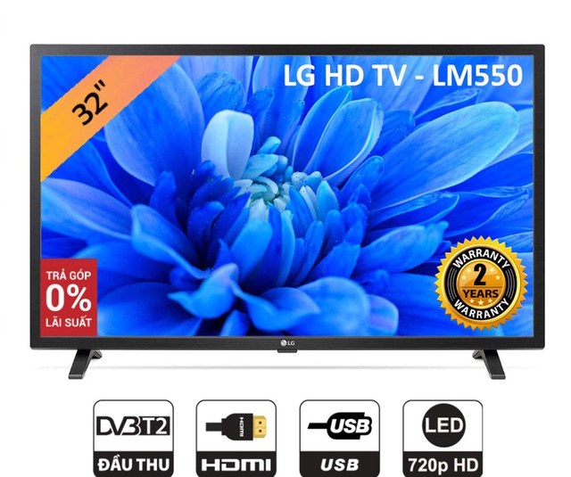 Tivi LED LG 32 inch HD 32LM550BPTA - Model 2019 (Chính Hãng Phân Phối)