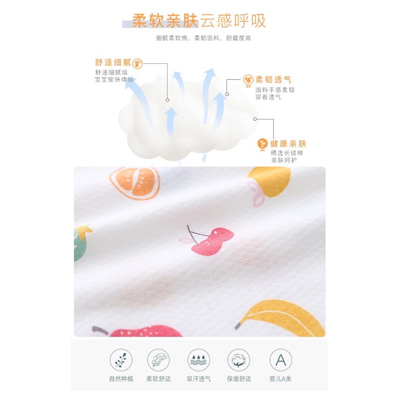 Body cotton sợi tre thoáng mát hoạ tiết ngộ nghĩnh cho bé