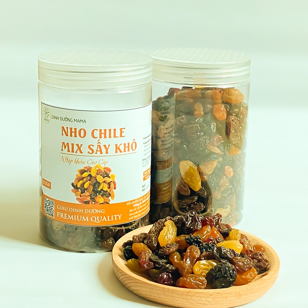 Nho Khô Mix Ba Màu Mama Nhập Khẩu Chile 500g Đồ Ăn Vặt Mẹ Bầu Ăn Kiêng Giảm Cân Giàu Dinh Dưỡng Babyrice 116