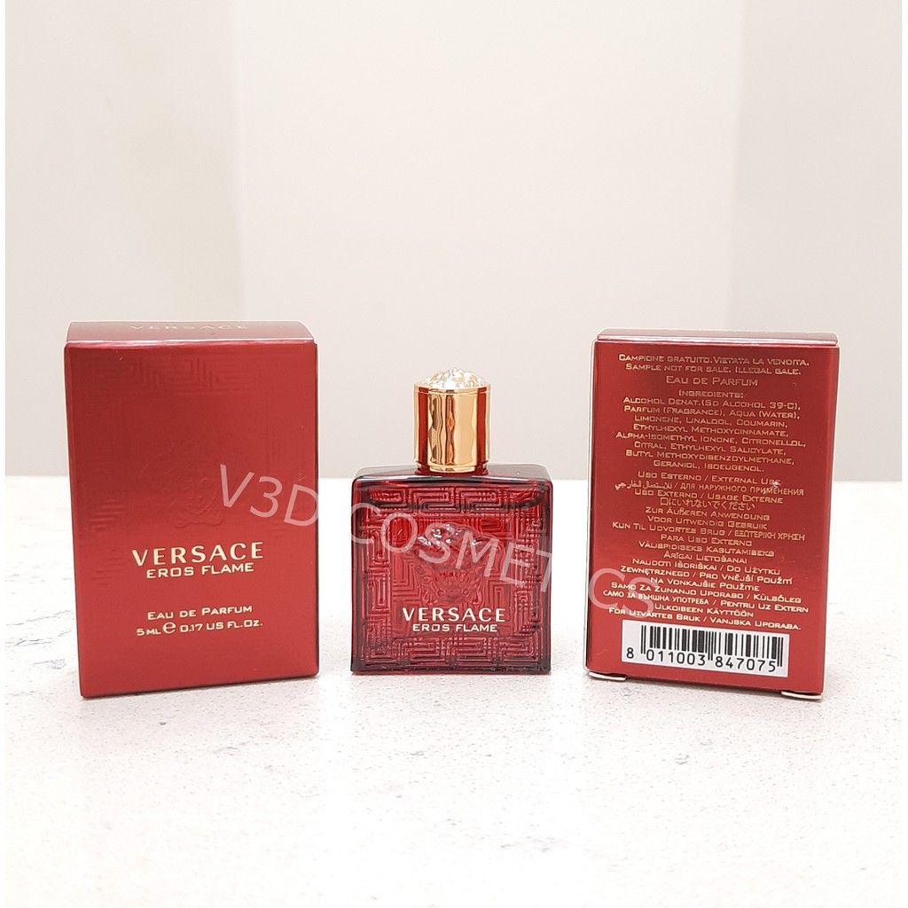 Nước hoa VERSACE - Eros Flame (Eau for men) Fullbox - Minisize 5ml