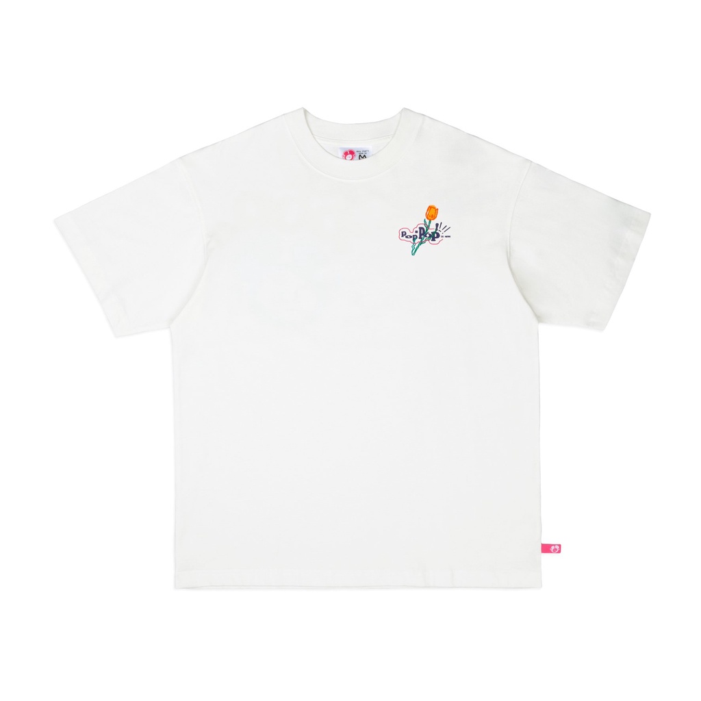 Áo Thun POPPOP FLOWER TEE WHITE
