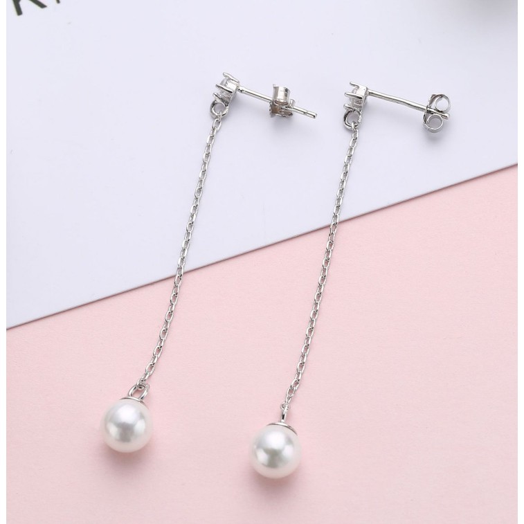 Bông tai nữ thả tòng teng đính đá thời trang XB-B21 - Bảo Ngọc Jewelry