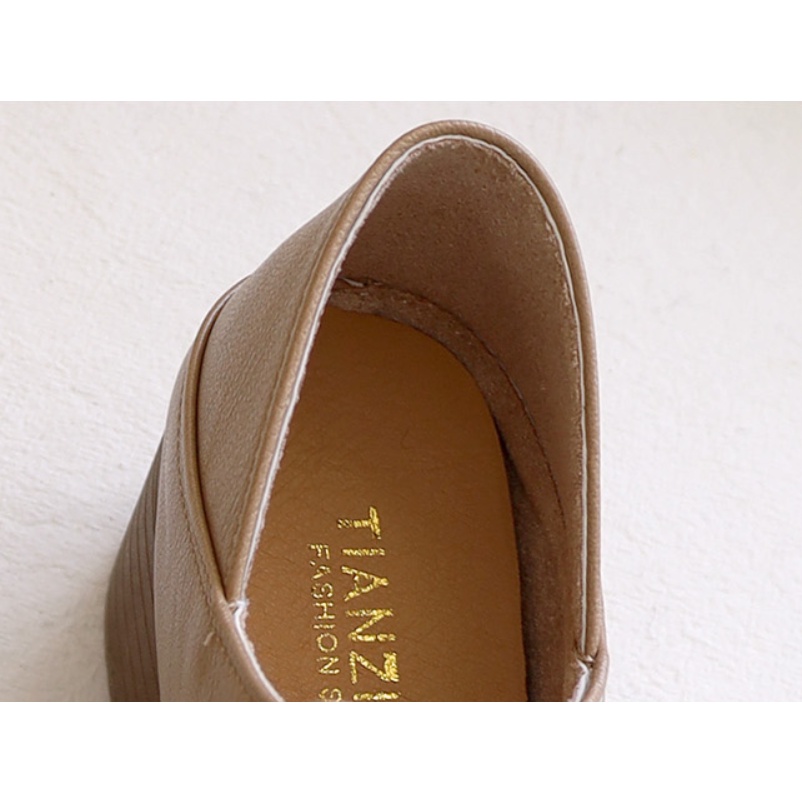 Giày oxford mũi vuông cao gót