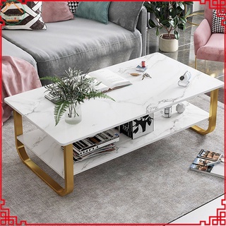 (SIÊU HOT) Bàn trà gỗ, bàn trà sofa họa tiết vân đá cẩm thạch ( 100x60x41cm )