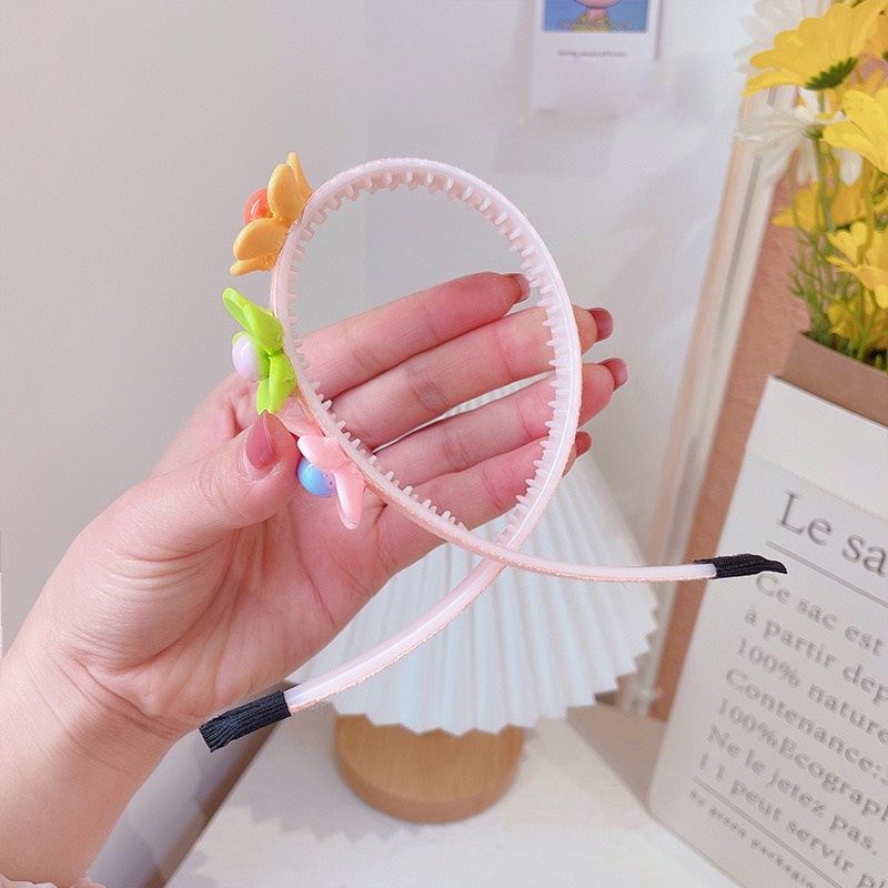 [ RẺ VÔ ĐỊCH ] Bờm Cài Tóc Nhựa Nhiều Mẫu Đính Hoa Quả Siêu Cute Cho Bé Gái