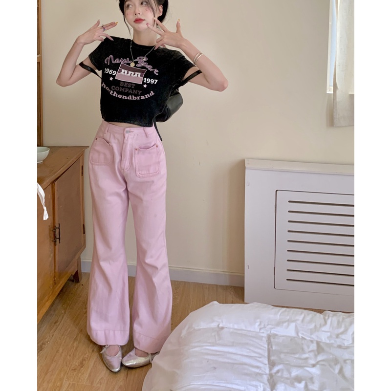 Áo Thun Nữ Ngắn Tay In Hình Phong Cách retro