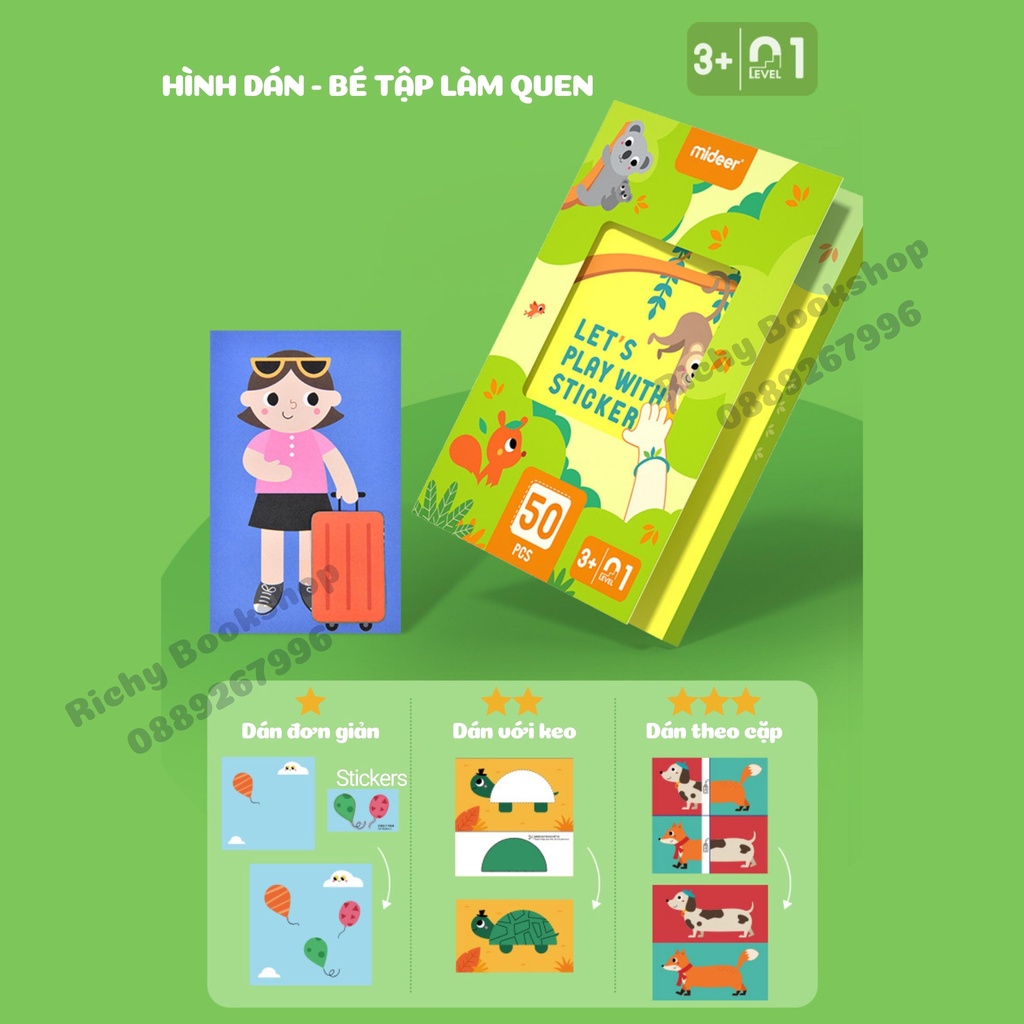 Đồ Chơi Cắt Dán Thủ Công - Mideer Let's Play With Stickers Cho Bé Phát Triển Trí Tuệ