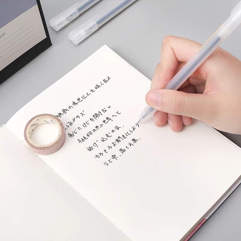 Bút bi mực đen ngòi 0.5mm kiểu Nhật Bản dụng cụ học tập cho học sinh/ văn phòng
