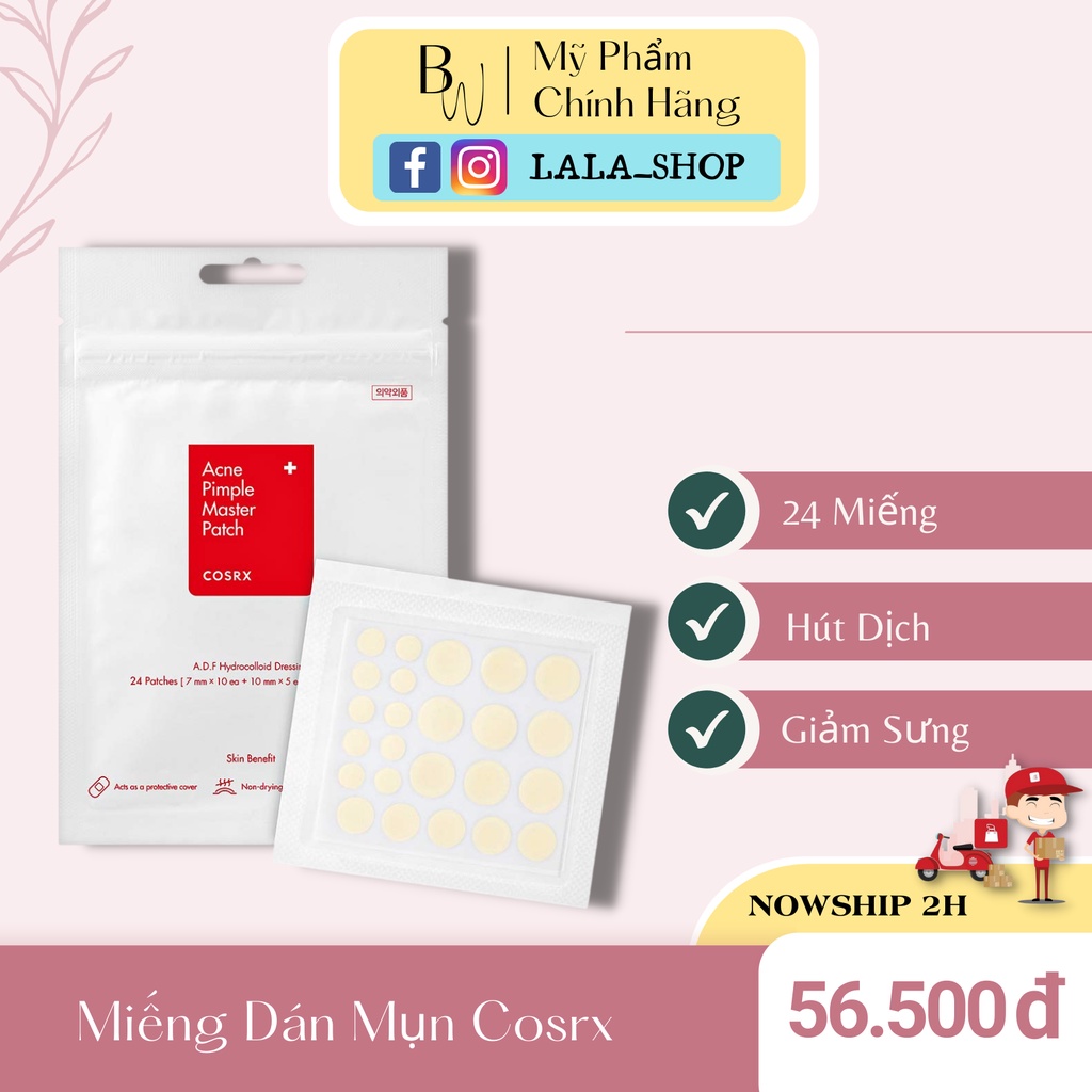 Miếng dán mụn Cosrx Acne Pimple Master Patch 24 miếng màu đỏ