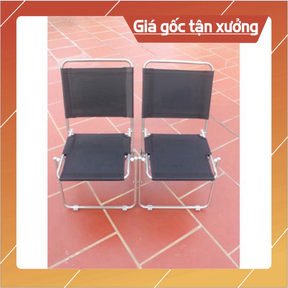 Hùng Thảo- HT GHẾ XẾP INOX VẢI DÙ cho quán Trà Chanh, Cafe, vỉa hè, Câu Cá