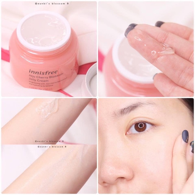 BỘ ĐÔI KEM DƯỠNG ẨM / DƯỠNG TRẮNG INNISFREE CHERRY BLOSSOM TONE UP JELLY CREAM