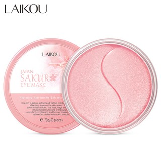 Set 50 miếng mặt nạ mắt LAIKOU tinh chất hoa anh đào loại bỏ nếp nhăn và quầng thâm