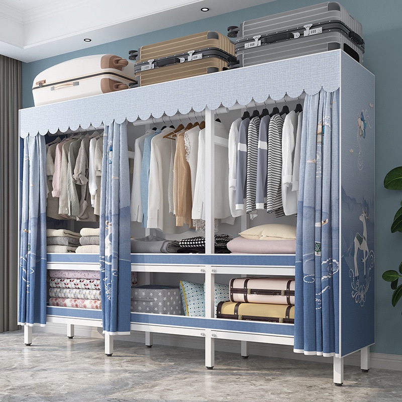 Tủ vải biến hình, tủ đựng quần áo khung thép cacbon sơn tĩnh điện cao cấp 1m7 nhập khẩu bảo hành 24 tháng
