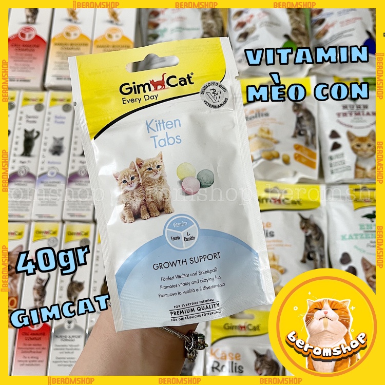 VITAMIN BABYTABS GIMCAT 85G - 240 VIÊN CHO MÈO CON NHẬP ĐỨC GIÁ CỰC RẺ