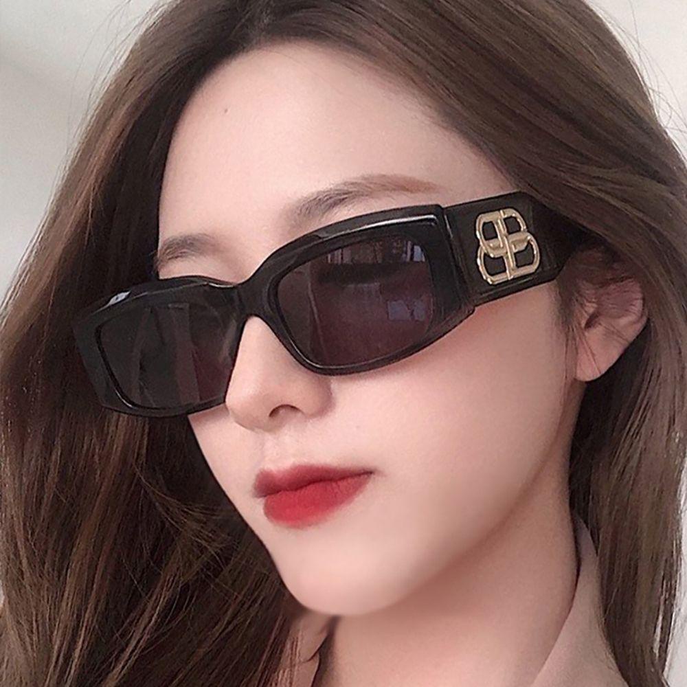 Kính Mát Gọng Vuông Chống Bức Xạ Phong Cách Hàn Quốc Cho Nam Nữ
