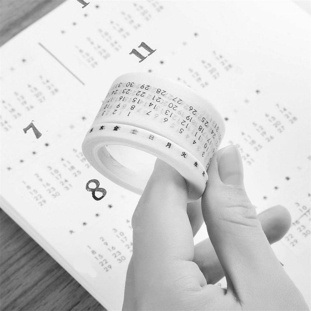 Lịch 2022 Dạng Băng Keo Giấy Dùng Trang Trí Sổ Tay