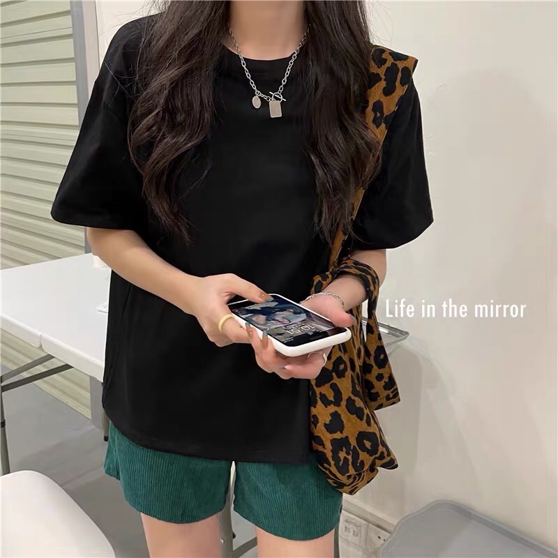Áo Thun Cotton Trơn Unisex Form Oversize