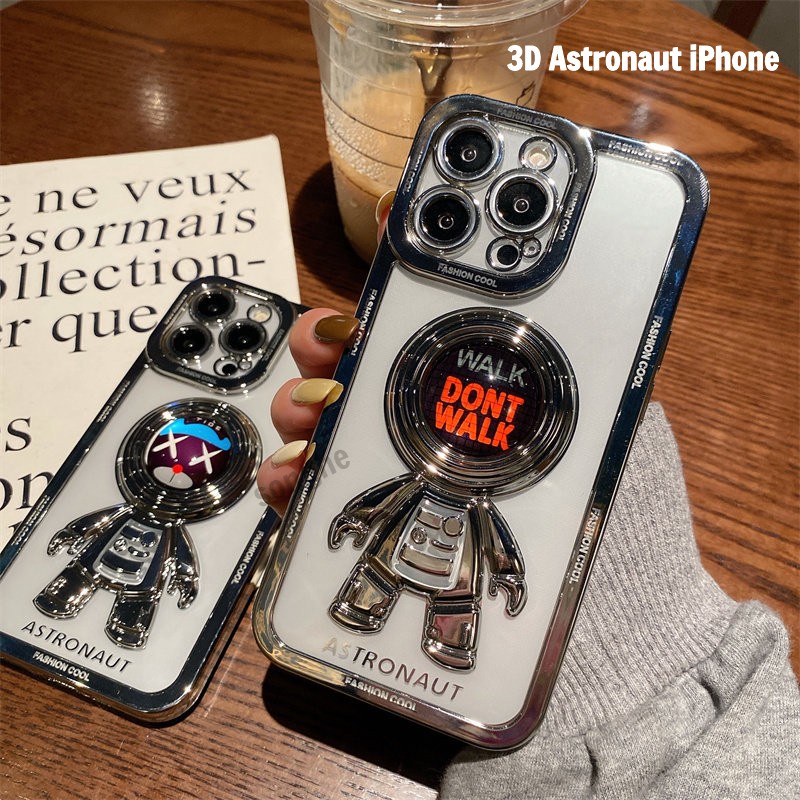 Bao điện thoại trong suốt chống rơi cho phi hành gia mạ điện trường hợp mềm iPhone 11 11ProMax 12 12Pro 12ProMax 13 13Pro 13ProMax