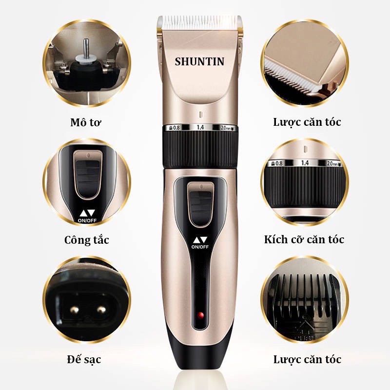Tông đơ cắt tóc GIA ĐÌNH SẠC PIN CẦM TAY tăng đơ Hớt Tóc Đa Chức Năng NGƯỜI LỚN TRẺ EM Tạo Kiểu  VT790