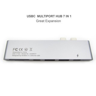 USB hub type c chuyển đổi cho macbook pro hdmi SD USB-C  AnnBos 7-in-1 Type C Hub Nhap My Hàng chính hãng