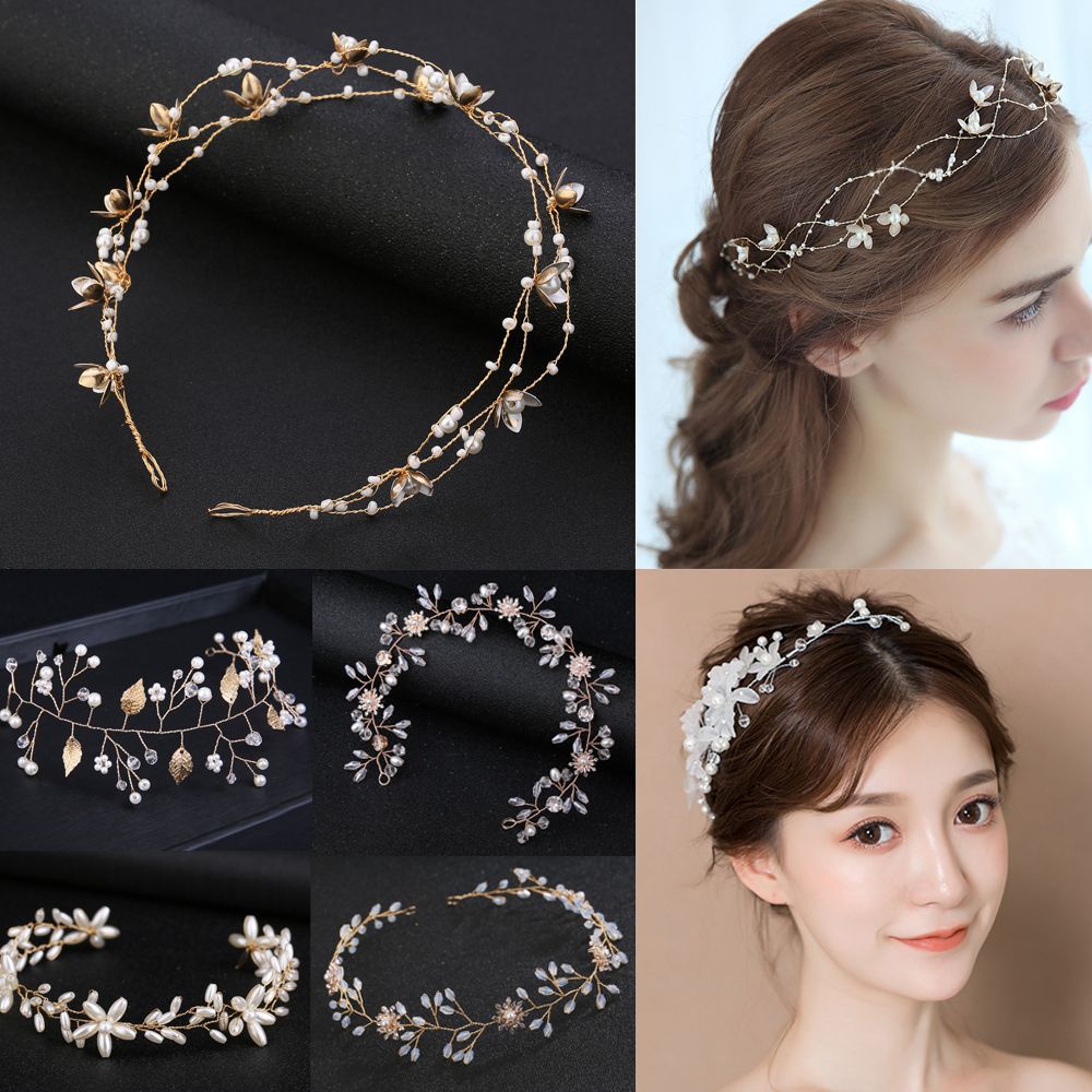 Cài tóc đính ngọc trai nhân tạo xinh xắn cho cô dâu