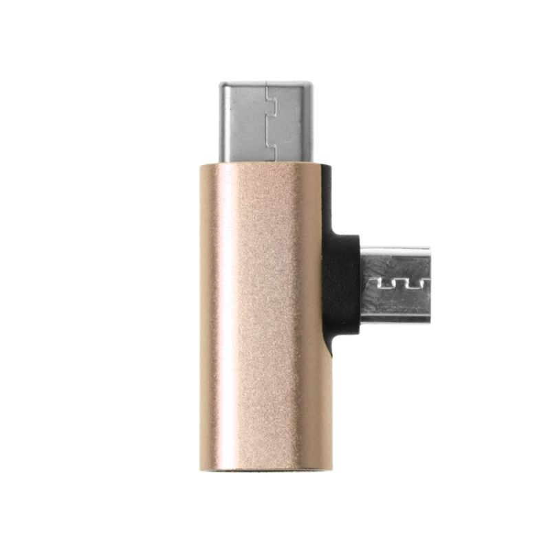 Đầu chuyển đổi từ cổng Lightning sang jack cắm Type C + Micro USB